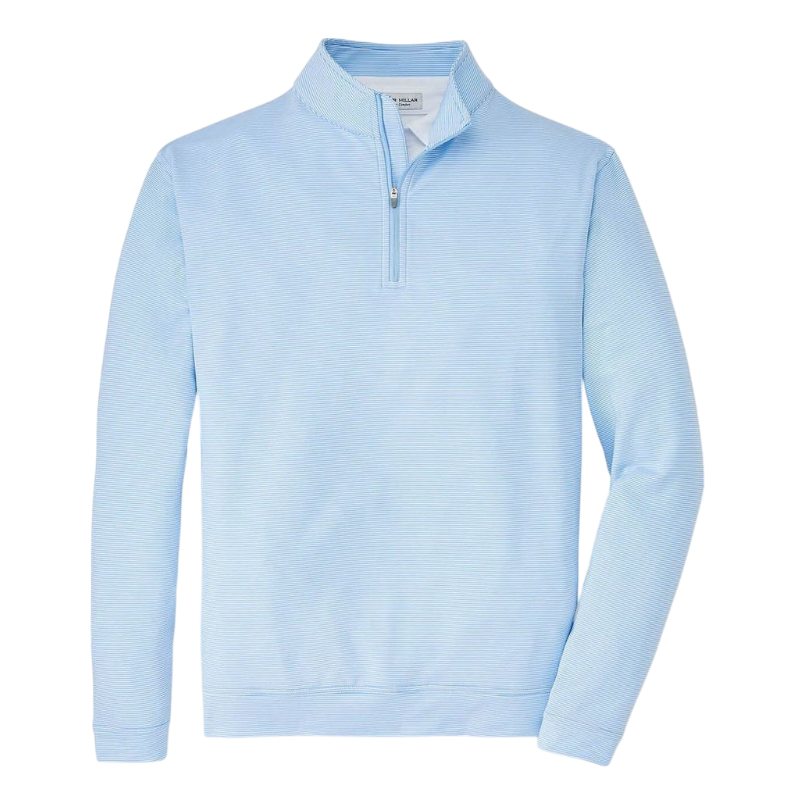Peter Millar Men's Perth Sugar Stripe Performance Quarter-Zip