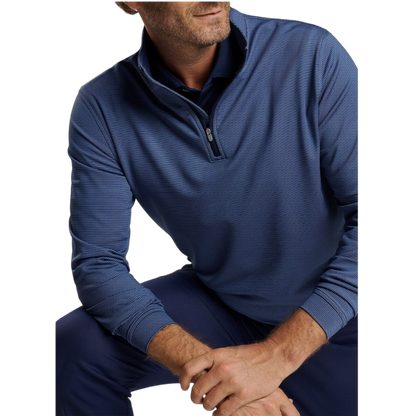 Peter Millar Men's Perth Sugar Stripe Performance Quarter-Zip