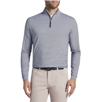 Peter Millar Men's Perth Sugar Stripe Performance Quarter-Zip