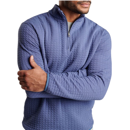 Peter Millar Men's Quad Quilted Quarter-Zip