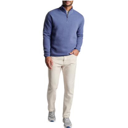 Peter Millar Men's Quad Quilted Quarter-Zip