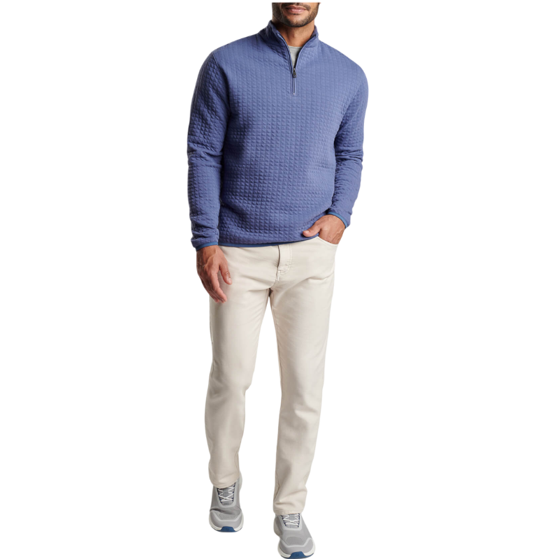 Peter Millar Men's Quad Quilted Quarter-Zip