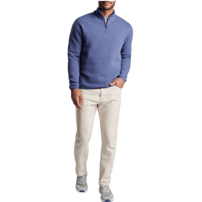 Peter Millar Men's Quad Quilted Quarter-Zip - Pullovers - SwagWear