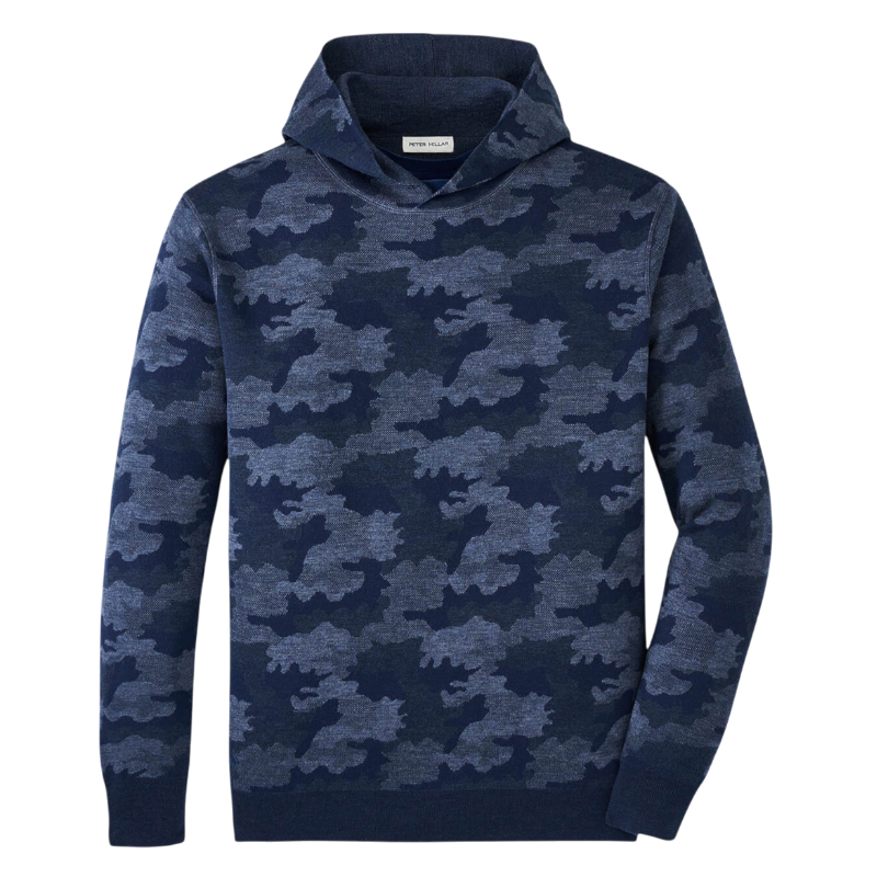 Peter Millar Men's Reversible Camo Popover Hoodie