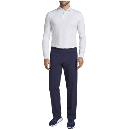 Peter Millar Men's Solid Performance Long-Sleeve Jersey Polo