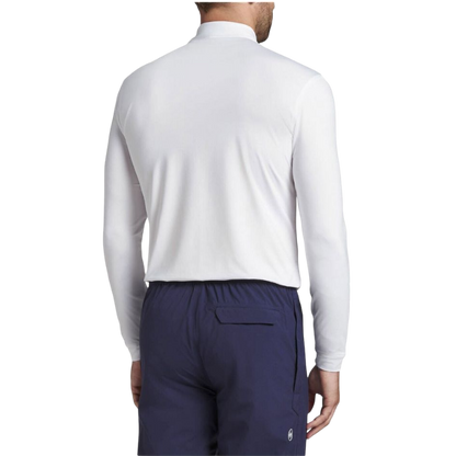 Peter Millar Men's Solid Performance Long-Sleeve Jersey Polo