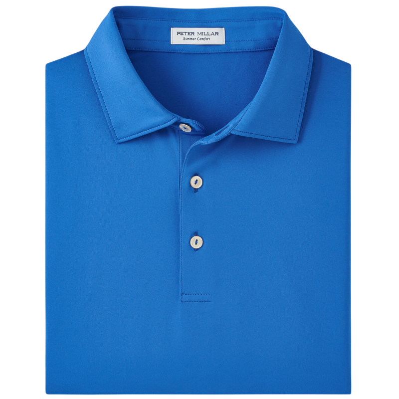 Peter Millar Men's Solid Performance Polo - Self Collar