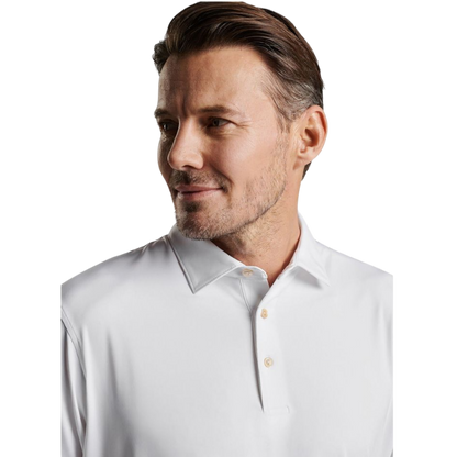 Peter Millar Men's Solid Performance Polo - Self Collar