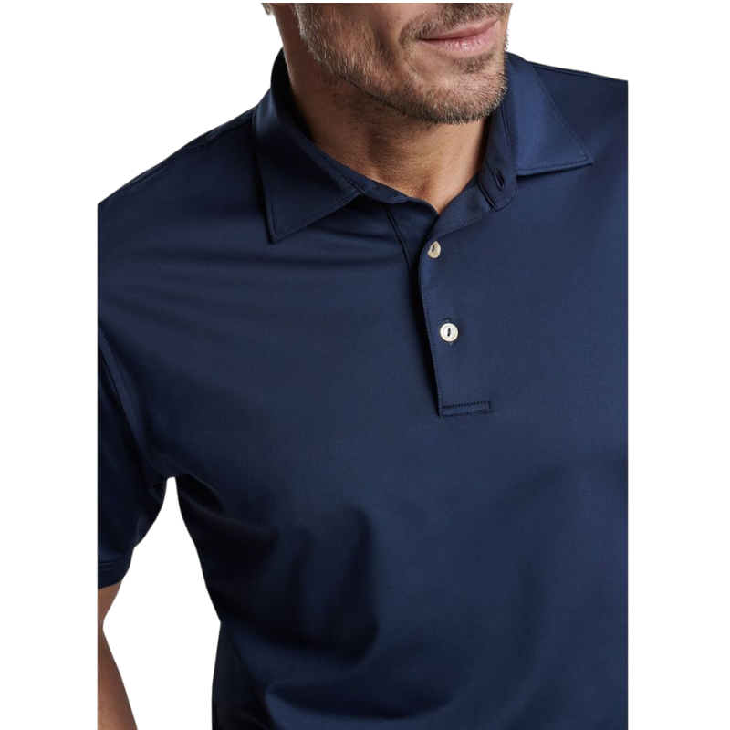 Peter Millar Men's Solid Performance Polo - Self Collar