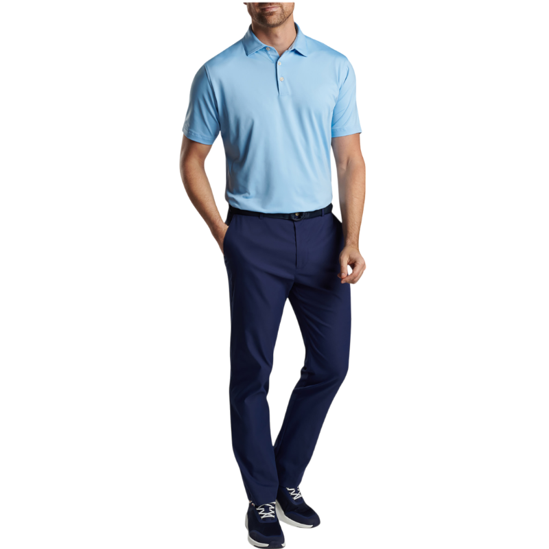 Peter Millar Men's Solid Performance Polo - Self Collar