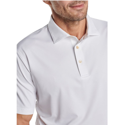 Peter Millar Men's Solid Performance Polo - Self Collar