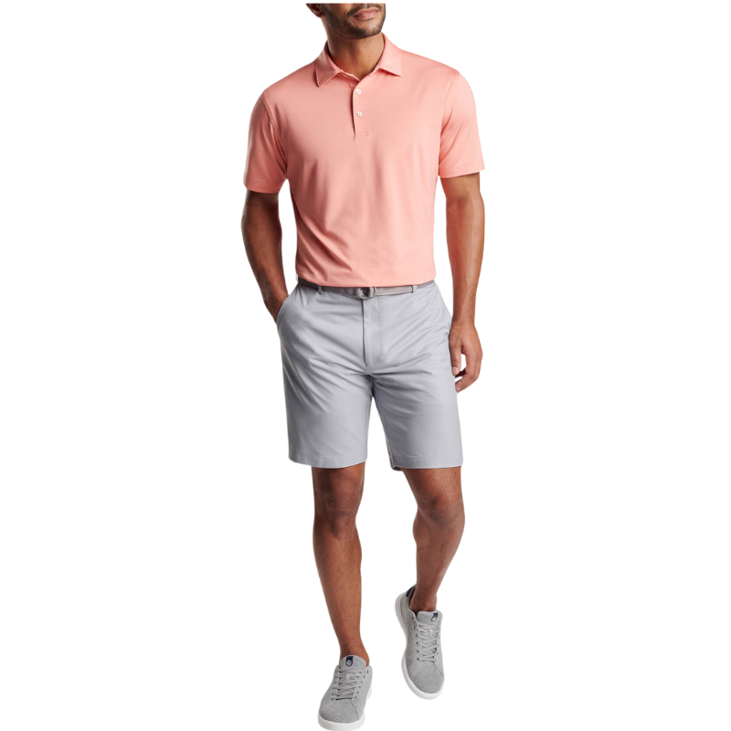 Peter Millar Men's Solid Performance Polo - Self Collar