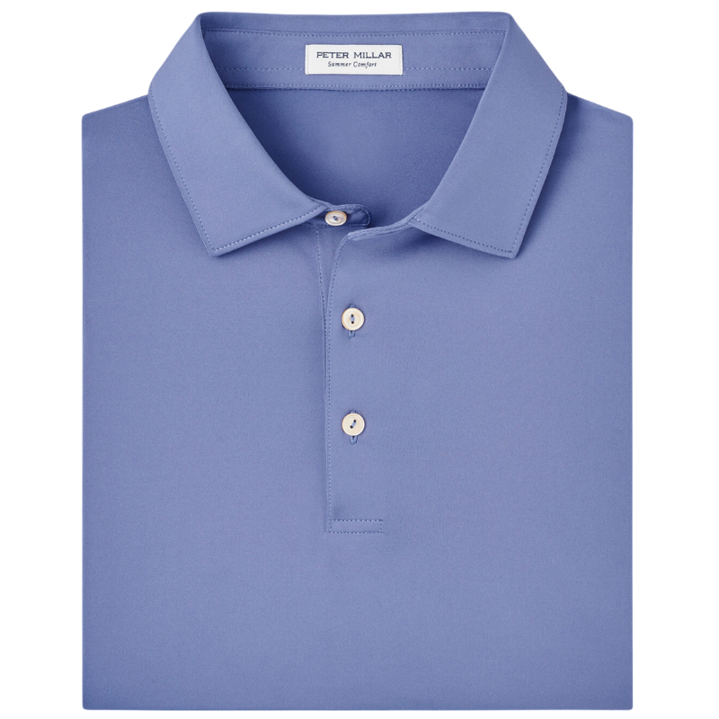 Peter Millar Men's Solid Performance Polo - Self Collar