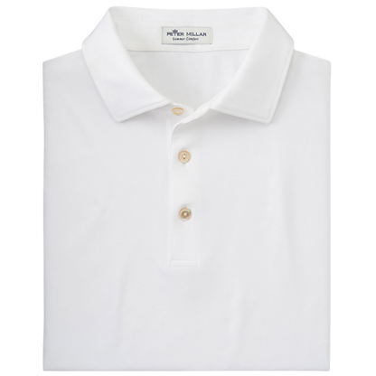 Peter Millar Men's Solid Performance Polo - Self Collar