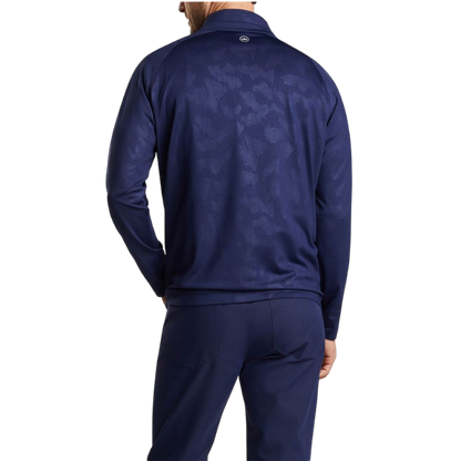 Peter Millar Men's Verge Windowpane Camo Performance Quarter-Zip