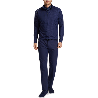 Peter Millar Men's Verge Windowpane Camo Performance Quarter-Zip
