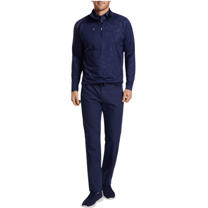 Peter Millar Men's Verge Windowpane Camo Performance Quarter-Zip - Pullovers - SwagWear