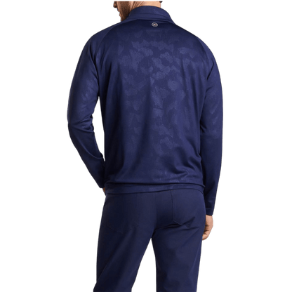 Peter Millar Men's Verge Windowpane Camo Performance Quarter-Zip - Pullovers - SwagWear