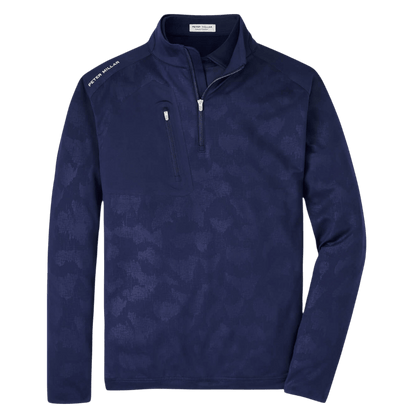 Peter Millar Men's Verge Windowpane Camo Performance Quarter-Zip - Pullovers - SwagWear