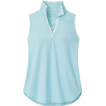 Peter Millar Women's Geo Print Opal Sleeveless Stretch Jersey Polo