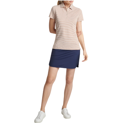 Peter Millar Women's Vista Stripe Sport Mesh Short Sleeve Button Polo