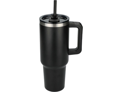 Pinnacle 40 oz Vacuum Insulated Eco-Friendly Travel Tumbler With Straw - Black / 40oz - Travel Tumblers