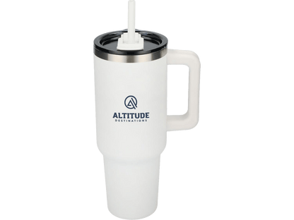 Pinnacle 40 oz Vacuum Insulated Eco-Friendly Travel Tumbler With Straw - Travel Tumblers - SwagWear