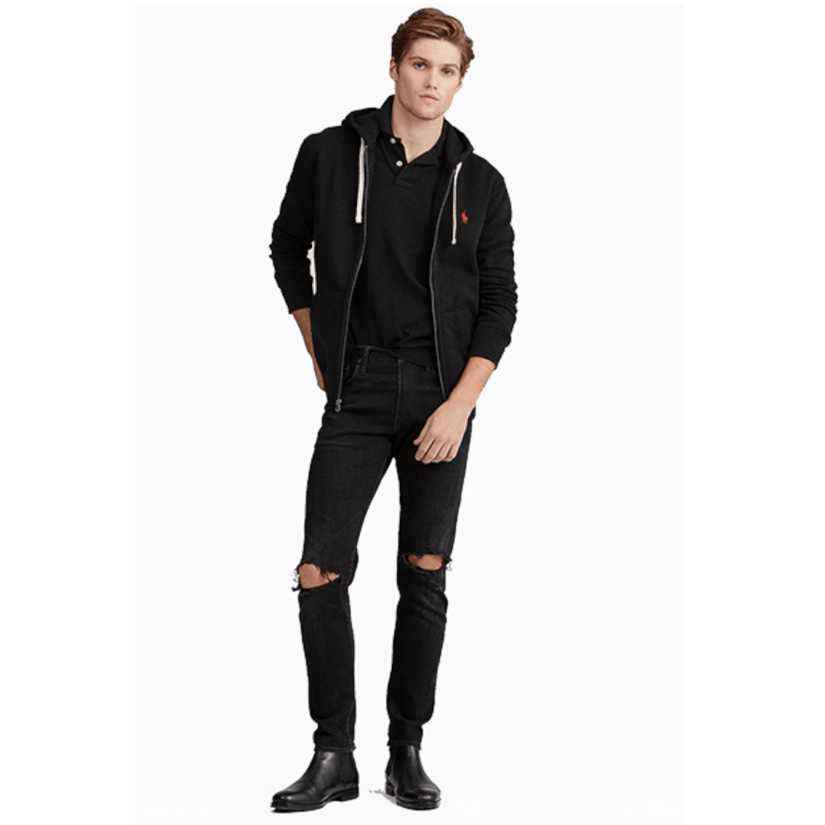 Polo Cotton Blend Fleece Hoodie - Fleece Jackets - SwagWear