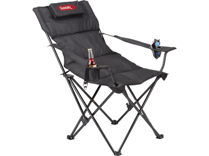 Premium Padded Foldable Outdoor Reclining Camping Chair (400lb Capacity) - Folding Chairs