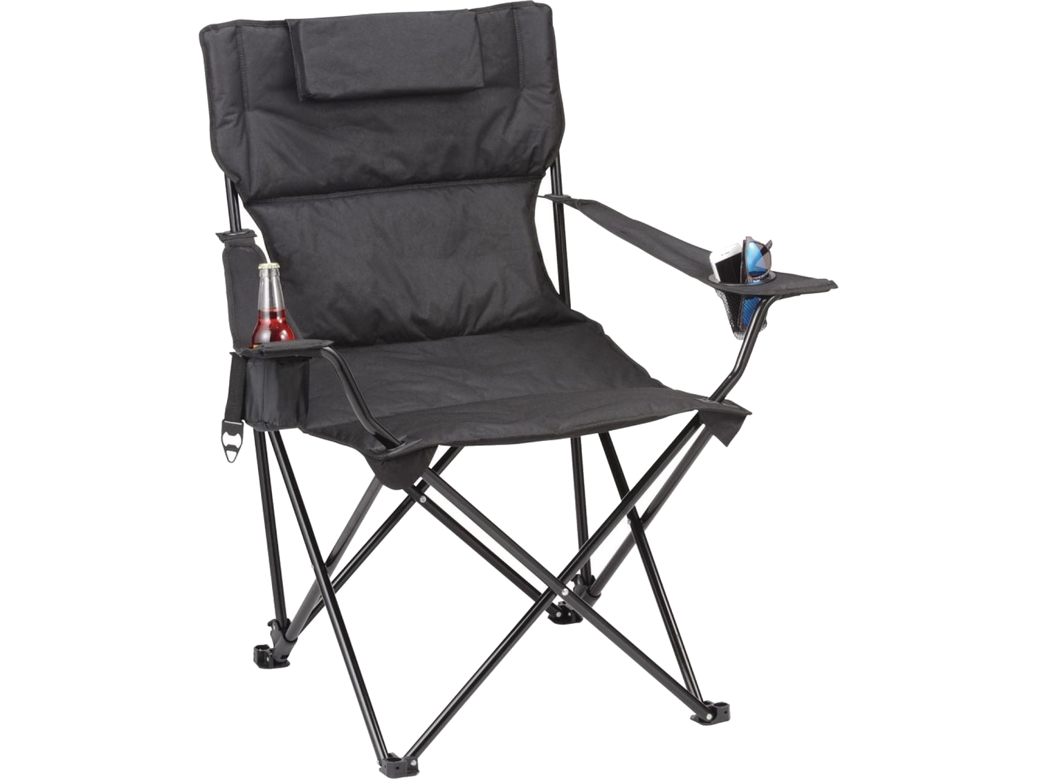 Premium Padded Foldable Outdoor Reclining Camping Chair (400lb Capacity) - Folding Chairs
