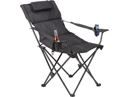 Premium Padded Foldable Outdoor Reclining Camping Chair (400lb Capacity) - Folding Chairs