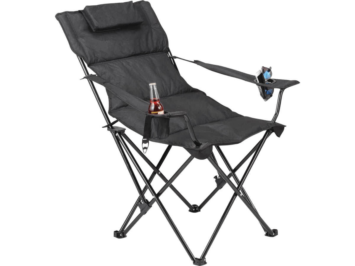 Premium Padded Foldable Outdoor Reclining Camping Chair (400lb Capacity) - Folding Chairs - SwagWear