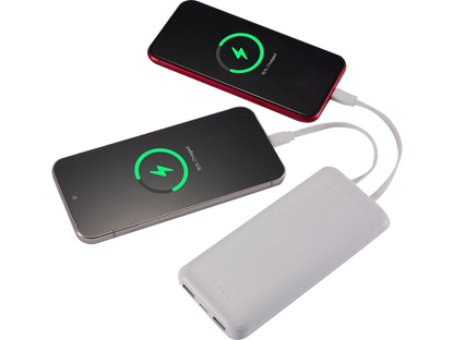 Pwr Pal 10000 mAh Power Bank with Integrated Cable - White - Wireless Power Banks