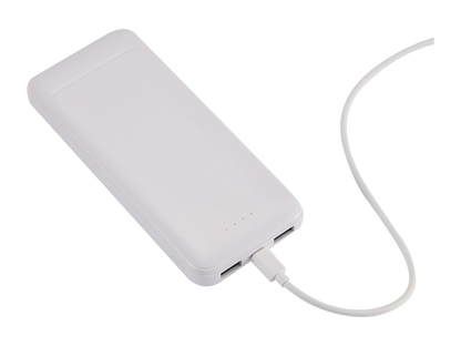 Pwr Pal 10000 mAh Power Bank with Integrated Cable - White - Wireless Power Banks