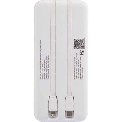 Pwr Pal 10000 mAh Power Bank with Integrated Cable - Wireless Power Banks - SwagWear