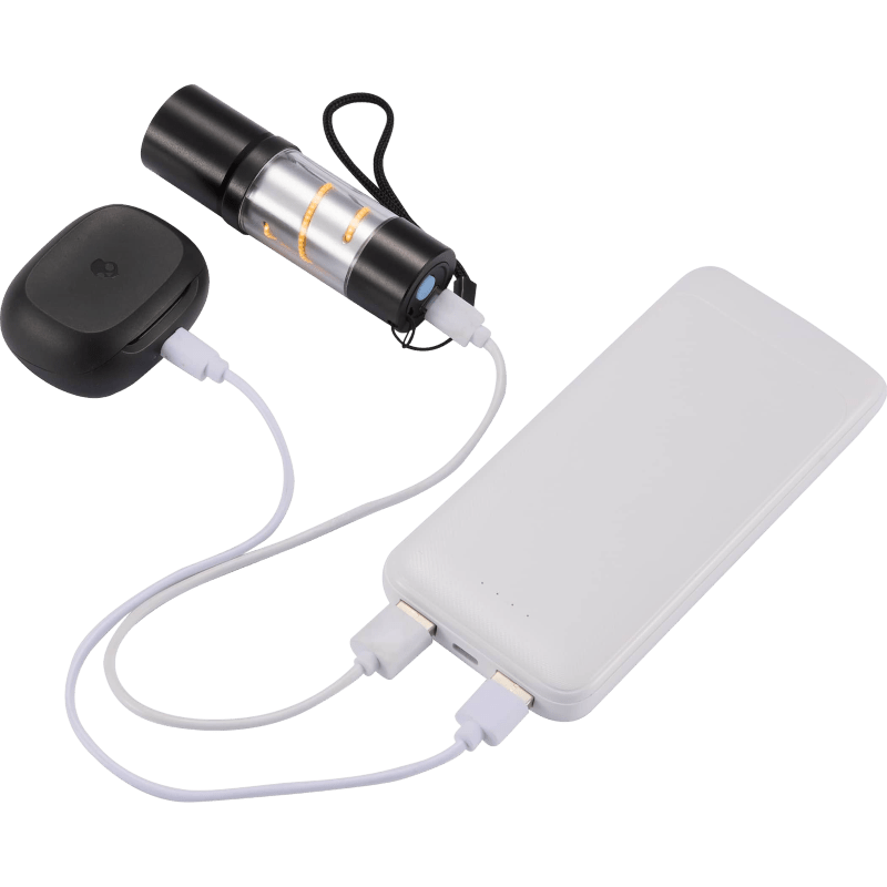 Pwr Pal 10000 mAh Power Bank with Integrated Cable - Wireless Power Banks - SwagWear