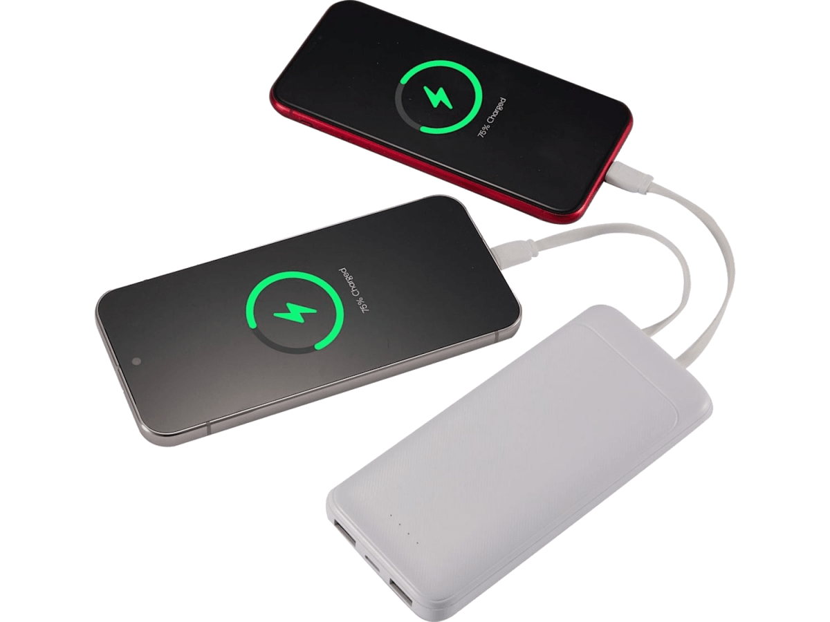Pwr Pal 10000 mAh Power Bank with Integrated Cable - Wireless Power Banks - SwagWear