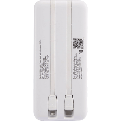 Pwr Pal 10000 mAh Power Bank with Integrated Cable - Wireless Power Banks - SwagWear