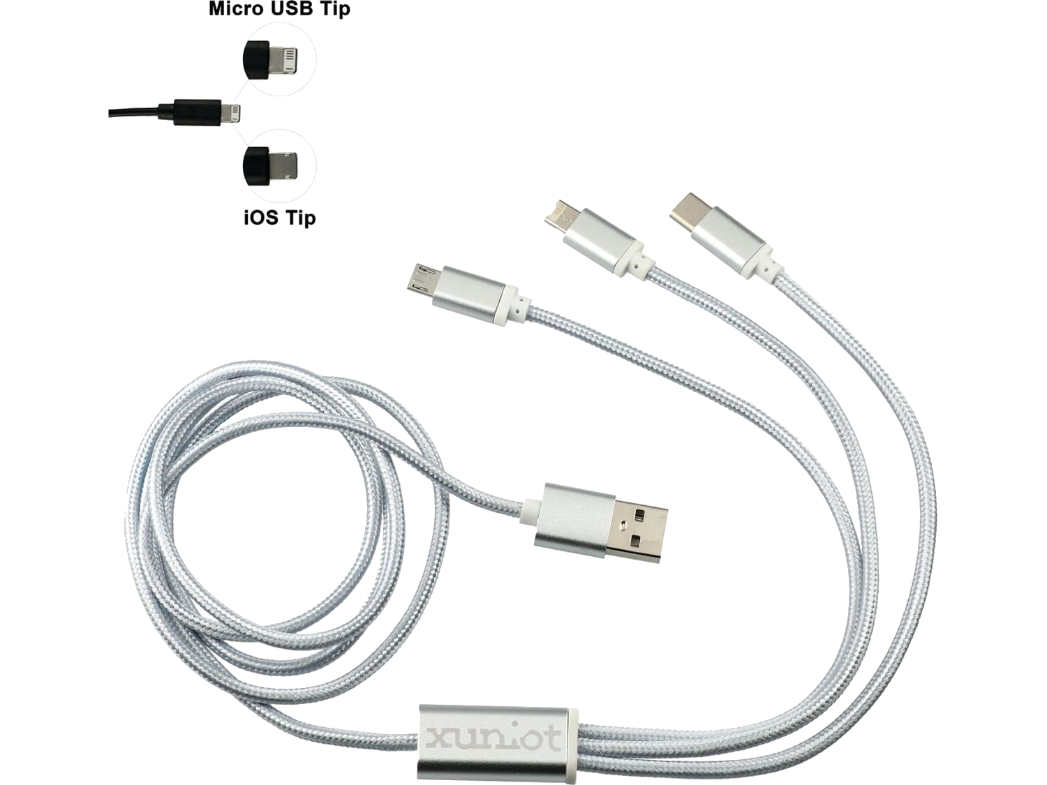 Realm 3-in-1 Long Charging Cable - Charging Cables