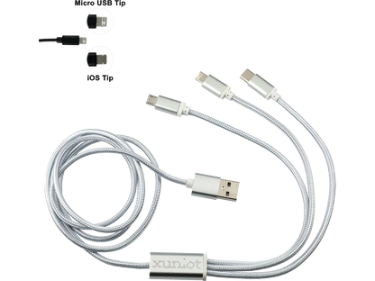 Realm 3-in-1 Long Charging Cable - Charging Cables