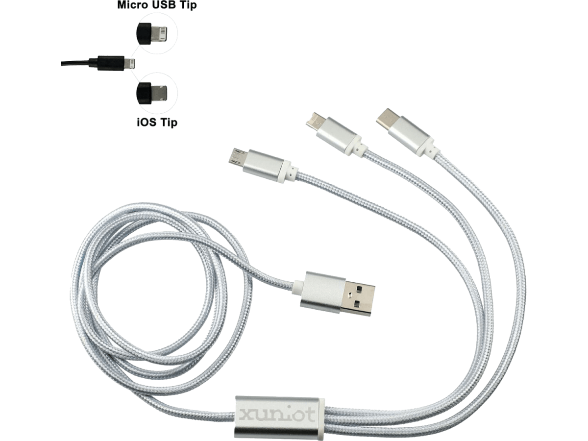 Realm 3-in-1 Long Charging Cable - Charging Cables - SwagWear