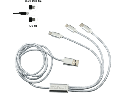 Realm 3-in-1 Long Charging Cable - Charging Cables - SwagWear