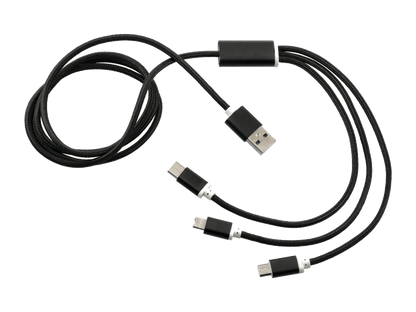 Realm 3-in-1 Long Charging Cable - Charging Cables - SwagWear