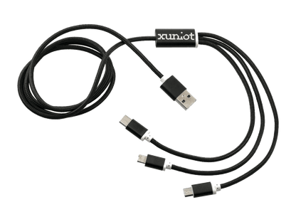 Realm 3-in-1 Long Charging Cable - Charging Cables - SwagWear