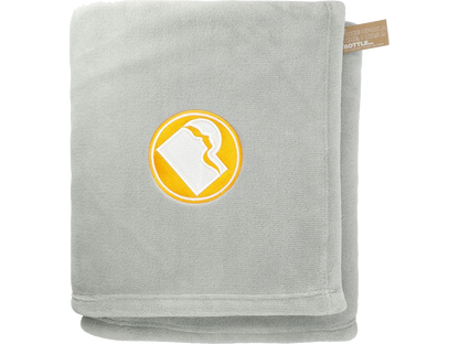 Recycled PET Oversized Coral Fleece Blanket - Gray - Blankets