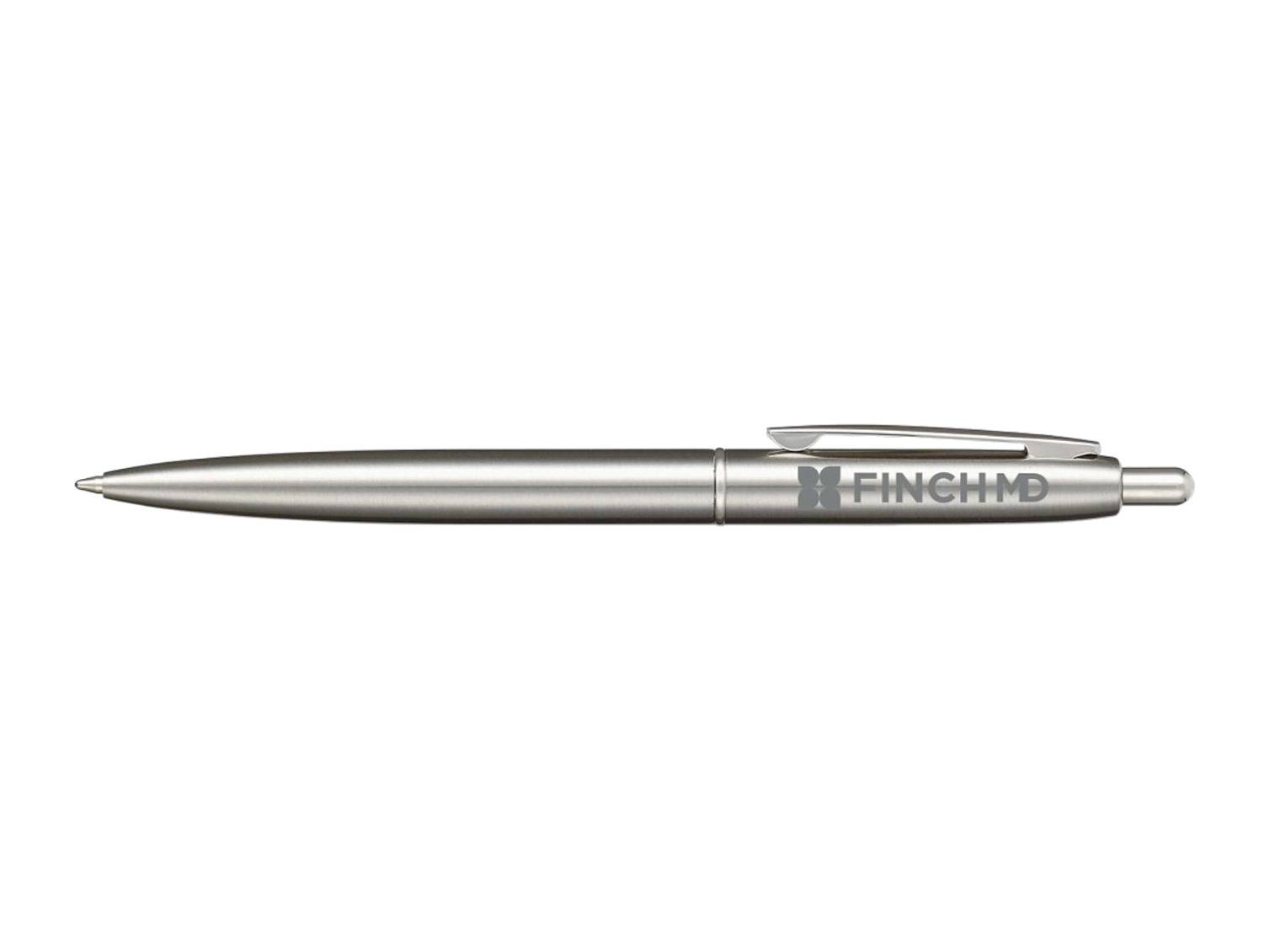 Recycled Stainless Steel Ballpoint Pen - Silver - Ballpoint Pens