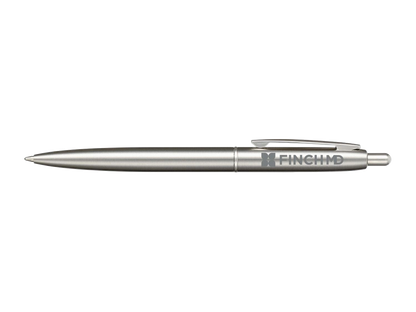 Recycled Stainless Steel Ballpoint Pen - Silver - Ballpoint Pens