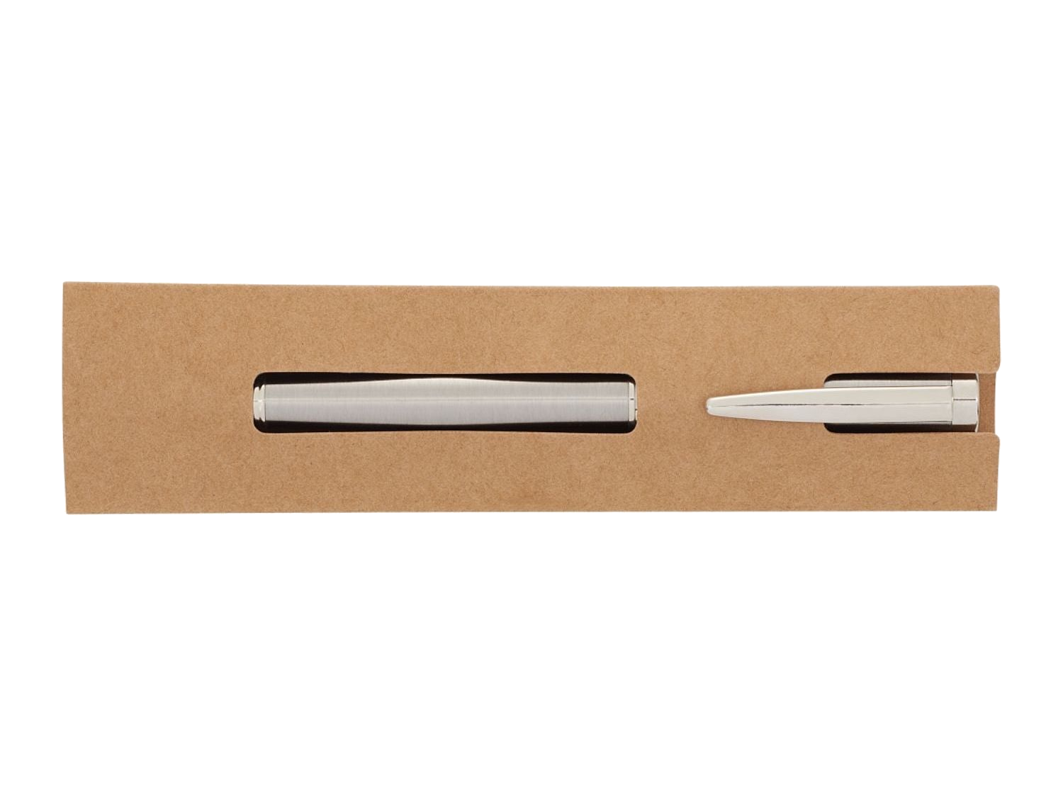 Recycled Stainless Steel Rollerball Pen - Silver - Roller Ball Pens