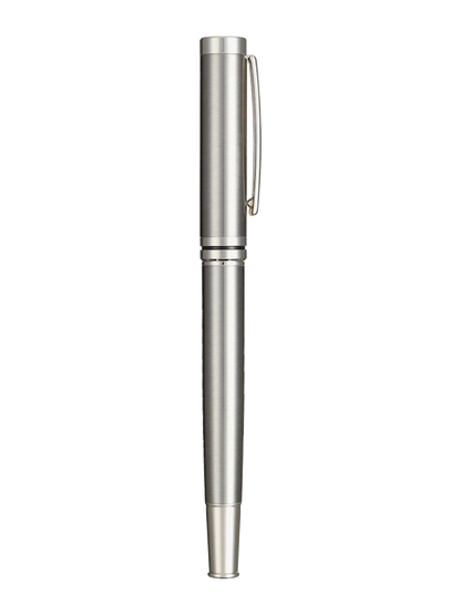 Recycled Stainless Steel Rollerball Pen - Silver - Roller Ball Pens