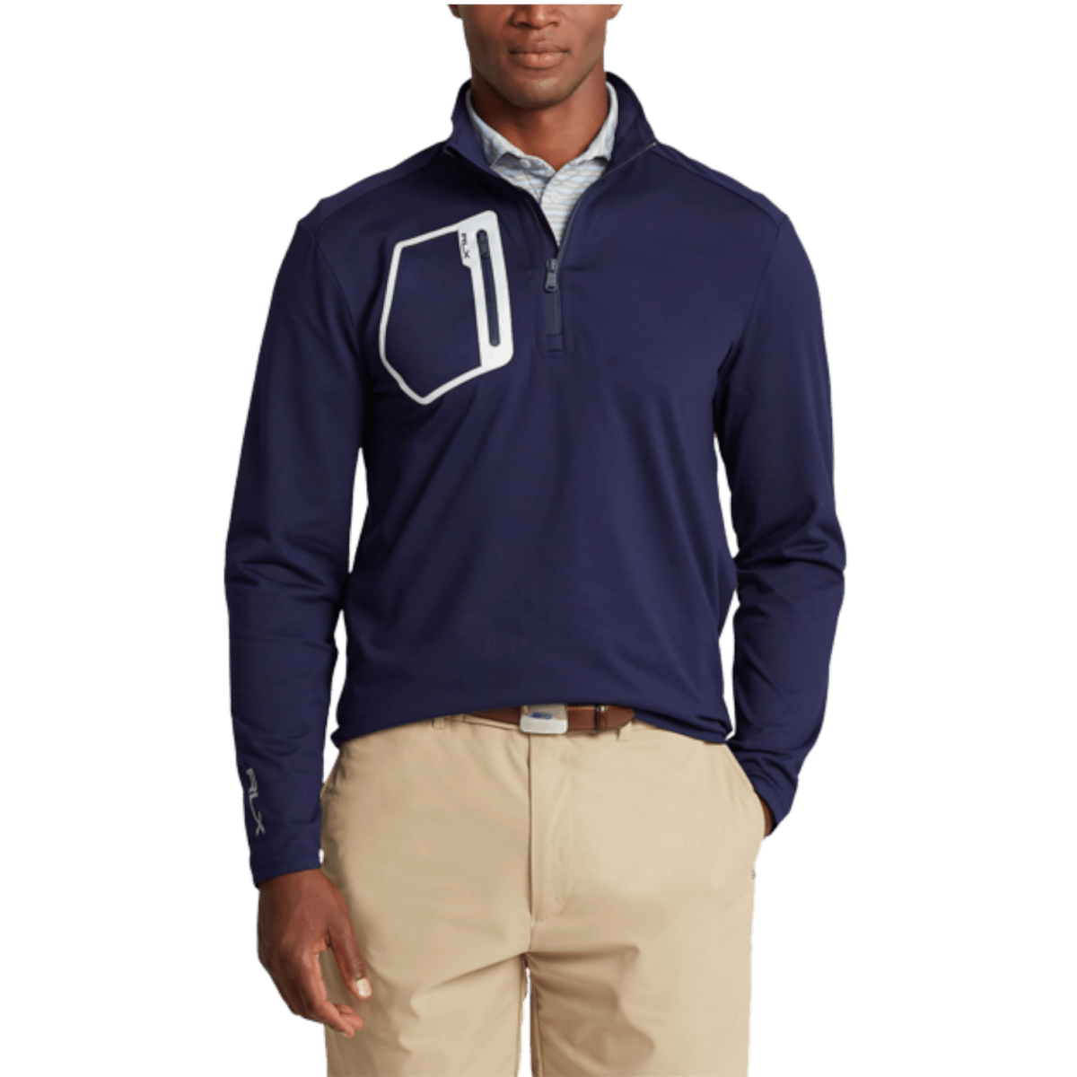 RLX Brushed Back Tech Jersey ¼ Zip With Reflective Pocket - Pullovers - SwagWear